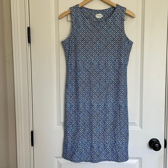 Southwind Apparel Women’s Sleeveless Geometric Sheath Dress Blue M - Picture 1 of 6